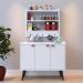 Kit Aparador Buffet Organizador Prateleira Interna Truzzi Armário Parede Porta Condimentos Cozinha Amélia - Branco - RPM Móveis