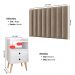 Kit Cabeceira Estofada Cama Box Solteiro 90 cm Sophia Bege e Mesinha Canto Quarto 2 Gavetas Retrô Nicho Decorativo Dream Branco- RPM