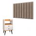 Kit Cabeceira Estofada Cama Box Solteiro 90 cm Sophia Bege e Mesinha Canto Quarto 2 Gavetas Retrô Nicho Decorativo Dream Off White/Cinamomo- RPM