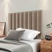 Kit Cabeceira Estofada Cama Box Solteiro 90 cm Sophia Bege e Mesinha Canto Quarto 2 Gavetas Retrô Nicho Decorativo Dream Off White/Cinamomo- RPM
