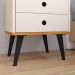 Kit Cabeceira Estofada Cama Box Solteiro 90 cm Sophia Bege e Mesinha Canto Quarto 2 Gavetas Retrô Nicho Decorativo Dream Off White/Cinamomo- RPM