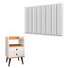 Kit Cabeceira Estofada Cama Box Solteiro 90 cm Sophia Branco e Mesinha Canto Quarto 2 Gavetas Retrô Nicho Decorativo Dream Off White/Cinamomo- RPM 