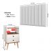 Kit Cabeceira Estofada Cama Box Solteiro 90 cm Sophia Branco e Mesinha Canto Quarto 2 Gavetas Retrô Nicho Decorativo Dream Off White/Freijó- RPM