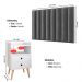 Kit Cabeceira Estofada Cama Box Solteiro 90 cm Sophia Cinza e Mesinha Canto Quarto 2 Gavetas Retrô Nicho Decorativo Dream Branco- RPM