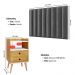 Kit Cabeceira Estofada Cama Box Solteiro 90 cm Sophia Cinza e Mesinha Canto Quarto 2 Gavetas Retrô Nicho Decorativo Dream Nature/Off White- RPM