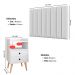 Kit Cabeceira Estofada Cama Box Solteiro 90 cm Sophia e Mesinha Canto Quarto 2 Gavetas Retrô Nicho Decorativo Dream Branco- RPM 