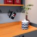 Kit Casa Completa Aparador Buffet 3 Portas Pés Palito Wood New Armário Suspenso Prateleiras Ganchos Organizadores Amélia - Cinza/Cinamomo - RPM Móveis