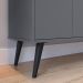 Kit Cozinha Sala Jantar Aparador Buffet Kiev Pés Palito Armário Parede Amélia Suspenso Prateleiras Organizadoras - Cinza/Cinamomo - RPM Móveis