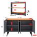 Kit Cozinha Sala Jantar Aparador Buffet Kiev Pés Palito Armário Parede Amélia Suspenso Prateleiras Organizadoras - Cinza/Cinamomo - RPM Móveis