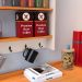 Kit Cozinha Sala Jantar Aparador Buffet Kiev Pés Palito Armário Parede Amélia Suspenso Prateleiras Organizadoras - Off White/Cinamomo - RPM Móveis
