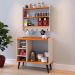 Kit Decorativo Aparador Buffet Maria Pés Palito Armário Suspenso Amélia Prateleiras Organizadoras - Off White/Cinamomo - RPM Móveis