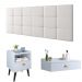 Kit Decorativo Quarto Casal Penteadeira Suspensa Gloss Mesinha Lateral Estilo Cabeceira Cama Box Queen Bia 1.60 Branco Corino - RPM Móveis
