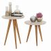 Kit Mesa de Apoio e Lateral Classic Off White - Lojas Movex