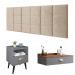 Kit Quarto Casal Penteadeira Suspensa Gloss Cinza-Freijó Mesinha Lateral Estilo Cinza Cabeceira Cama Box Queen Bia 1.60 Areia Suede - RPM Móveis