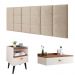 Kit Quarto Casal Penteadeira Suspensa Gloss Mesinha Lateral Estilo Off White-Freijó Cabeceira Cama Box Queen Bia 1.60 Areia Suede - RPM Móveis