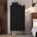 Kit Quarto Sapateira Vertical 3 Gavetas Basculantes Dark Preto e Mesinha Lateral Pequena Nicho Organizador Dream Preto/Cinamomo – RPM
