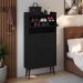 Kit Quarto Sapateira Vertical 3 Gavetas Basculantes Dark Preto e Mesinha Lateral Pequena Nicho Organizador Dream Preto/Cinamomo – RPM