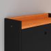 Kit Quarto Sapateira Vertical 3 Gavetas Basculantes Dark e Mesinha Lateral Pequena com Nicho Organizador Dream - Preto/Cinamomo – RPM