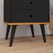 Kit Quarto Sapateira Vertical 3 Gavetas Basculantes Dark e Mesinha Lateral Pequena com Nicho Organizador Dream - Preto/Cinamomo – RPM