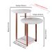 Mesa Apoio e lateral de Canto Luiza Cor Branco / Rose gold