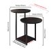 Mesa Apoio e lateral de Canto Luiza Cor Preto