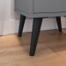 Mesa Cabeceira Estilo Retrô cor Cinza