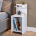 Mesa Cabeceira Fantasy Nicho Porta Objetos Prateleira Organizadora Mesinha Lateral Decoração Quarto Branco - Lojas RPM