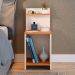 Mesa Cabeceira Fantasy Nicho Porta Objetos Prateleira Organizadora Mesinha Lateral Decoração Quarto Off White/Cinamomo - Lojas RPM