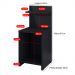 Mesa Cabeceira Fantasy Nicho Porta Objetos Prateleira Organizadora Mesinha Lateral Decoração Quarto Preto - Lojas RPM
