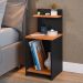 Mesa Cabeceira Fantasy Nicho Porta Objetos Prateleira Organizadora Mesinha Lateral Decoração Quarto Preto/Cinamomo - Lojas RPM