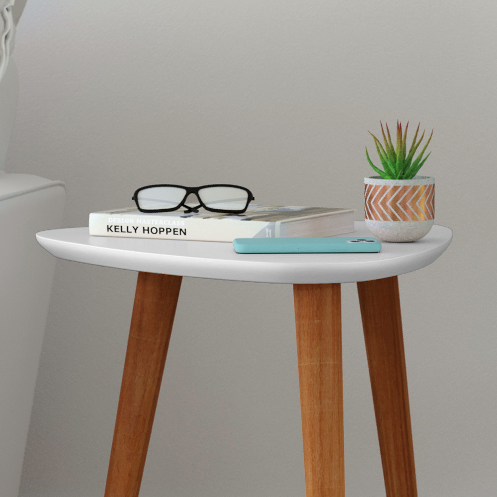 Mesa de Apoio Retrô Valentina - Branco - EJ Móveis