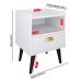 Mesa de Cabeceira Nicho Mesinha Quarto 1 Gaveta Puxador Concha Lauren Estilo Retrô - Branco - Lojas RPM