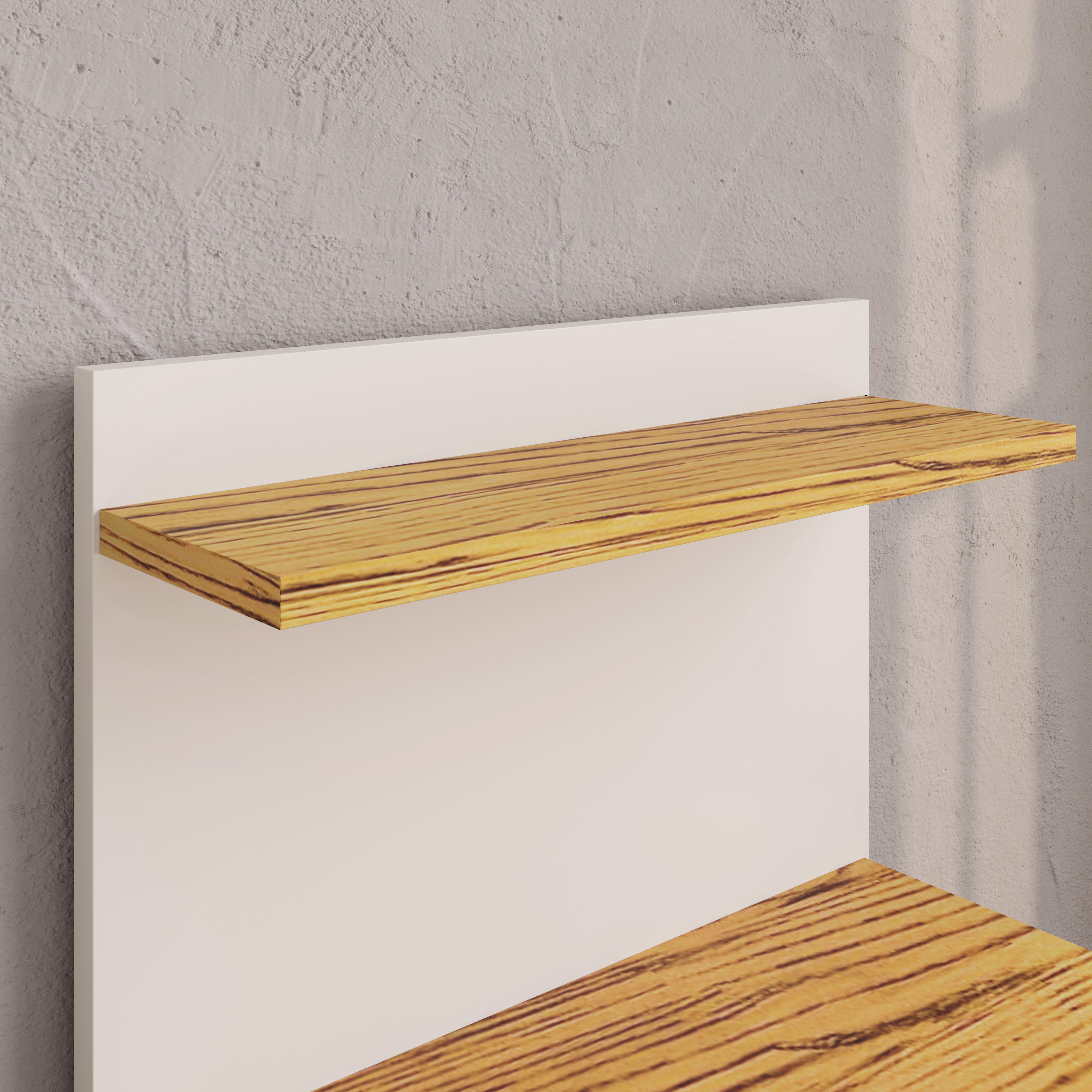 Mesa de Cabeceira Nina cor Off white / Nature