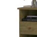 Mesa de Cabeceira Otto 1 Gaveta e Rodízios – Amendoa Wood – Móveis Primus