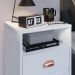 Mesa de Cabeceira Pequena Mesinha Com Gavetas Moderna Nicho Organizador Retrô Canto Quarto Classic New - Branco - RPM