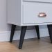 Mesa de Cabeceira Pequena Mesinha Com Gavetas Moderna Nicho Organizador Retrô Canto Quarto Classic New - Branco - RPM