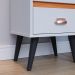 Mesa de Cabeceira Pequena Mesinha Com Gavetas Moderna Nicho Organizador Retrô Canto Quarto Classic New - Branco - RPM