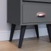Mesa de Cabeceira Pequena Mesinha Com Gavetas Moderna Nicho Organizador Retrô Canto Quarto Classic New - Cinza/Cinamomo - RPM