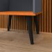 Mesa de Cabeceira Pequena Prateleira Nicho Decorativo Apoio Lateral Cama Quarto Casal Solteiro - Cinza/Cinamomo - RPM Móveis