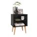 Mesa de Cabeceira Pequena Prateleira Nicho Decorativo Apoio Lateral Cama Quarto Casal Solteiro - Preto - RPM 