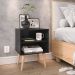 Mesa de Cabeceira Pequena Prateleira Nicho Decorativo Apoio Lateral Cama Quarto Casal Solteiro - Preto - RPM 