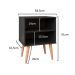 Mesa de Cabeceira Pequena Prateleira Nicho Decorativo Apoio Lateral Cama Quarto Casal Solteiro - Preto - RPM 