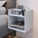 Mesa de Cabeceira Suspensa Madri Divisória Organizadora Nicho Mesinha Decorativa Quarto Casal Solteiro - Branco - RPM Móveis