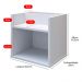 Mesa de Cabeceira Suspensa Madri Divisória Organizadora Nicho Mesinha Decorativa Quarto Casal Solteiro - Branco - RPM Móveis