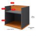 Mesa de Cabeceira Suspensa Madri Divisória Organizadora Nicho Mesinha Decorativa Quarto Casal Solteiro - Cinza/Cinamomo - RPM Móveis