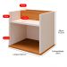 Mesa de Cabeceira Suspensa Madri Divisória Organizadora Nicho Mesinha Decorativa Quarto Casal Solteiro - Off White/Cinamomo - RPM Móveis