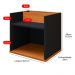 Mesa de Cabeceira Suspensa Madri Divisória Organizadora Nicho Mesinha Decorativa Quarto Casal Solteiro - Preto/Cinamomo - RPM Móveis