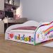 Mini Cama Carro Infantil Montessoriana MDF Lateral Grade Proteção Decoração Tema Unicórnio Quarto Menina Princesa - RPM