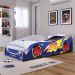 Mini Cama Infantil Carro 96 MDF Montessoriana Lateral Protetora Decoração Tema Quarto Menino - Royal/Branco - RPM Móveis