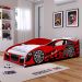 Mini Cama Infantil Carro Corrida Speedy MDF Montessoriana Proteção Lateral Decoração Kids Tema Quarto Menino - Vermelho - RPM